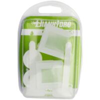 Par De Soportes De Asiento De Pvc Con Tornillos De Plástico Blister