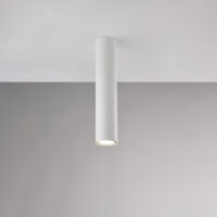 Plafoniera in ferro laccato bianco GU10 1 luce H.30 - Ø8