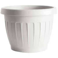 Jarrón Terra D35 Blanco 34087 Jardín Bama Plantas Flores Terraza Balcón