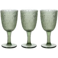 Set 3 Copas Cristal Verde 250 Cc Línea Davor