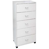 Cajonera dormitorio como 'con 5 cajones blanco cm 50 x 40 x 101 h