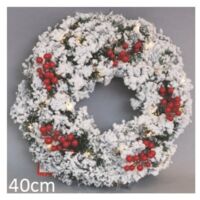 Guirnalda navideña de PVC con frutos rojos 40cm