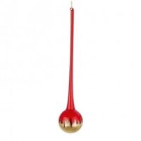 Colgante Bubble Christmas en cristal PAINT Oro Rojo