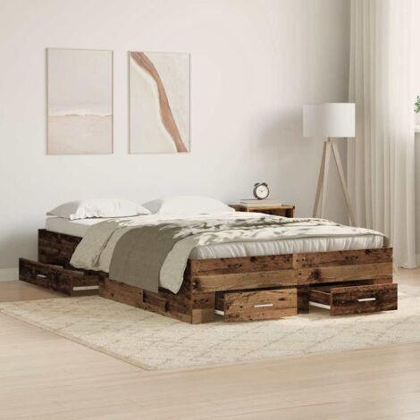 Estructura de cama con cajón Madera Vieja 120 x 190 cm