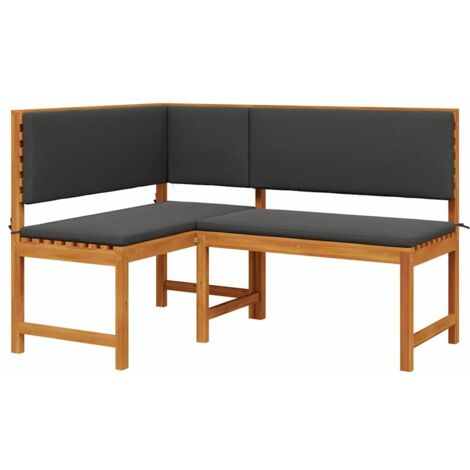 Banco Esquinero de Jardín Marrón 140 x 100 x 91cm