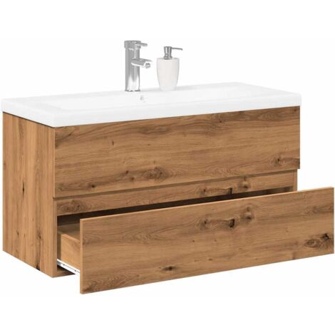Mueble con lavabo integrado roble artisan