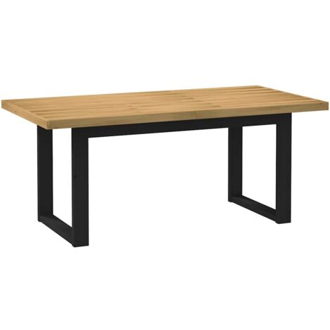 Mesa de comedor "NOAIN" patas U madera maciza pino 180x90x75 cm