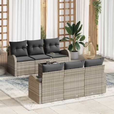 Conjunto de sofá de jardín Gris Claro 55 x 55 x 37 cm (1/5)