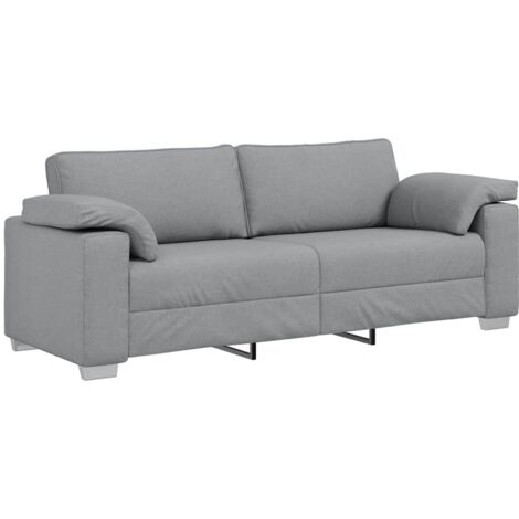 Sofá Gris Claro 219 x 77 x 82 cm tela