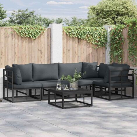 Conjunto de sofá de jardín con cojín 6 pcs (1/5)