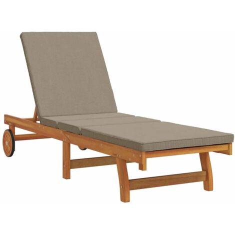 Tumbona Marrón 63 x 199 x 85cm Madera maciza de Acacia