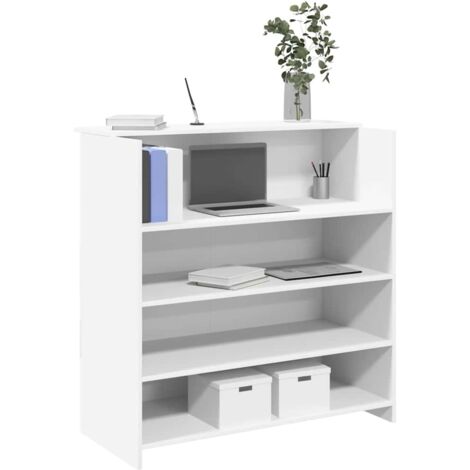 Mostrador de recepción blanco 100x50x103,5 cm madera de ingeniería vidaXL