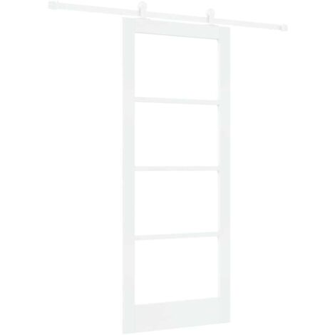 Puerta Deslizante ORKDAL Blanco 83 x 202 cm Madera y metal
