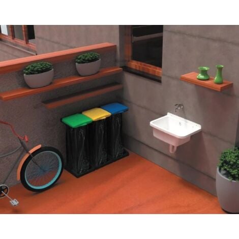 Bassins en résine 50 cm avec distributeur blanc - Mongardi