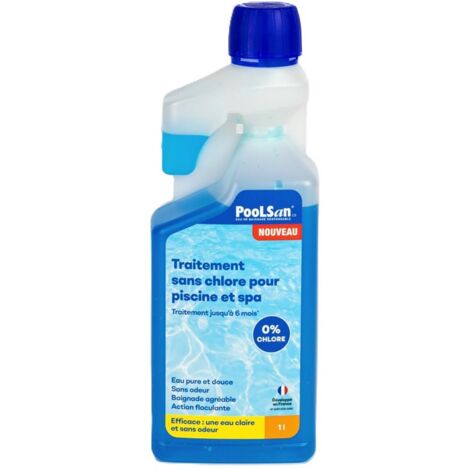 Bouteille doseuse Désinfectant Poolsan sans chlore piscine 1L (1/10)
