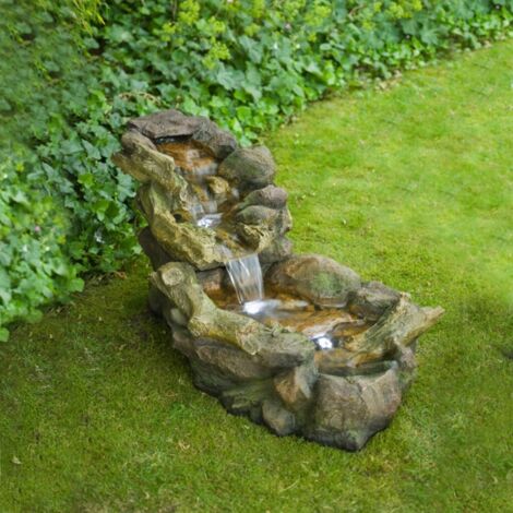 Fontaine De Terrasse Ubbink Vernier - Jeu D'Eau Avec LED Et Pompe Intégrée