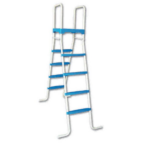 Echelle double symétrique Toi PLATEFORME 2x4 marches laquée epoxy pour piscine hors-sol (1/3)