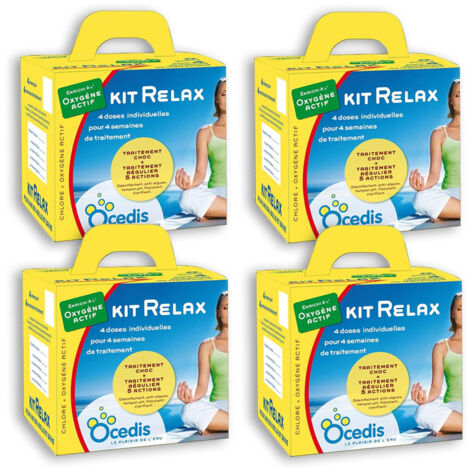 Pack 4 mois traitement oxygène actif Ocedis KIT RELAX pour piscine 75m³