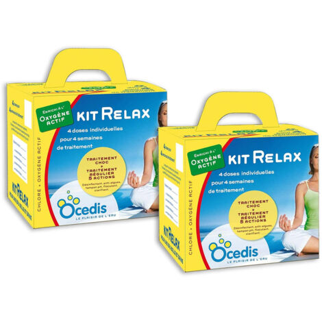 Pack 2 mois traitement oxygène actif Ocedis KIT RELAX pour piscine 50m³