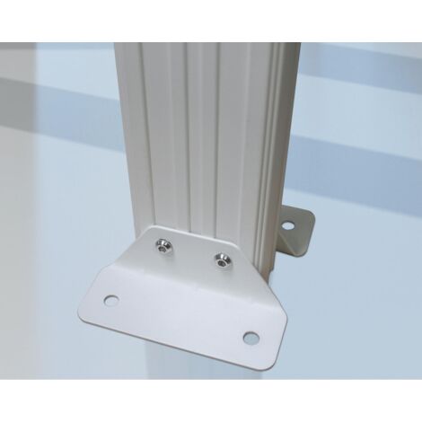 Pergola adossée DCB GARDEN CIELO 4x3m aluminium blanc, 9.36 m²