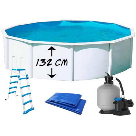 Piscine hors-sol Toi MAGNUM ronde 4.60 x 1.32m filtre à sable 6m3/h + echelle sécurité (1/5)
