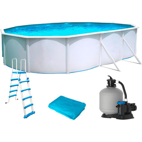 Piscine hors-sol acier Toi PRESTIGIO ovale 640x366x132cm filtre 8.5m3/h + liner 60/100 (1/5)