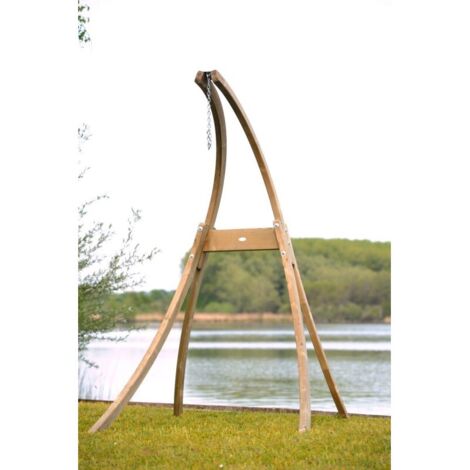Support bois hamac et fauteuil suspendu ATLAS – Fabriqué en épicéa – Résistant aux intempéries – Raccords galvanisés – Garantie 2 ans – Amazonas (1/7)