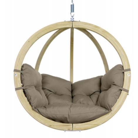 Fauteuil suspendu Globo CHAIR Amazonas taupe – Housse en polyacrylique 100% – Dimensions 121x118x69 cm – Charge max 120 kg – Ubiquiti