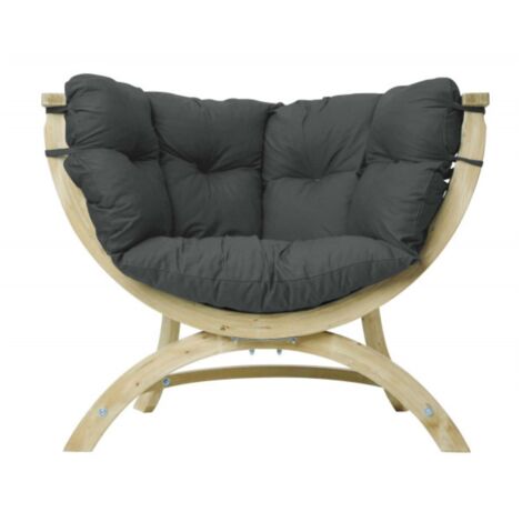 Fauteuil de jardin SIENA UNO Amazonas anthracite en bois (1/5)
