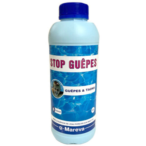 Mareva – Stop guêpes 1L – Répulsif efficace pour piscine – Action rapide contre guêpes – SKU 150095 (1/2)