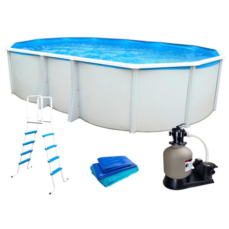 Piscine hors-sol acier Toi IBIZA Prestige ovale 640X366X132cm filtre Ă sable (1/5)