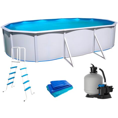 Piscine hors-sol acier Toi MAGNUM ovale 640x366x132cm filtre Ă sable 6m3/h (1/5)