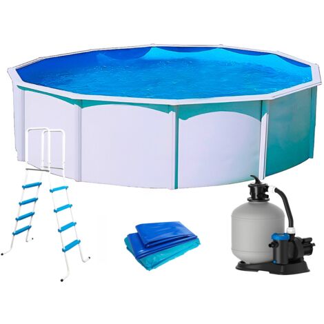 Piscine hors-sol Toi MAGNUM ronde 5.50 x 1.32m filtre à sable 6m3/h + echelle (1/5)