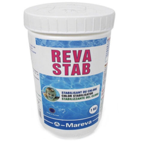 Mareva – Stabilisant chlore pour piscine – Poudre écodose 1kg – Dissolution rapide et sans résidu – Compatible avec chlores non stabilisés - 160081U