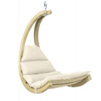 Fauteuil relax suspendu Swing CHAIR Amazonas crème en bois