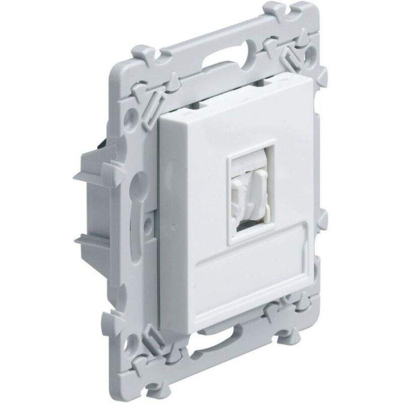 Hager   WE228   essensya prise RJ45 CatEgorie 6a STP pour Grade 3 TV Blanc