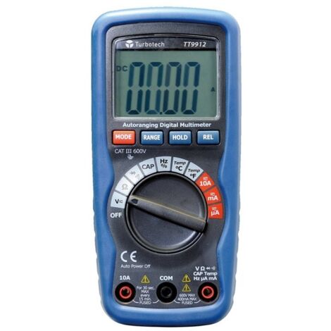 Turbotronic TT9912 Multimètre numErique VCA VCC ACA ACC Capa Freq R Diode Buzzer °C cat III 600V (1/4)