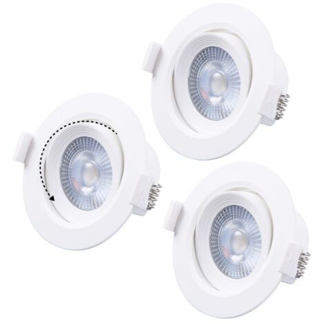 Pack de 3 spots LED CARAT Orientables - 5W Miidex Lighting®  blanc-neutre-4000k - blanc