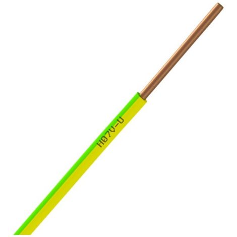 Nexans – Fil électrique 1,5mm – Cuivre monofilaire – Isolation PVC – Longueur 100m – Couleur vert jaune pour installations électriques
