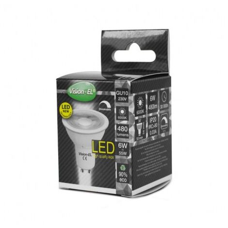 Ampoule LED GU10 Spot 6W Dimmable 6000°K
