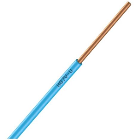 Nexans – Bobine de fil électrique 2,5mm bleu – Conducteur cuivre monofilaire – Isolation PVC – Longueur 100m pour installations électriques