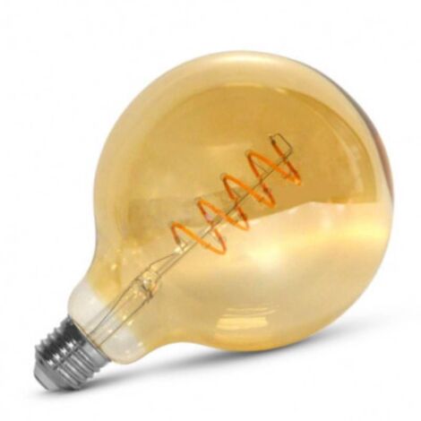 Ampoule LED E27 G125 Filament Spirale 4W 2700°K Golden (1/5)