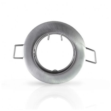 Support de spot Rond Fixe Alu brossé Ø78 mm Miidex Lighting® alu-brosse