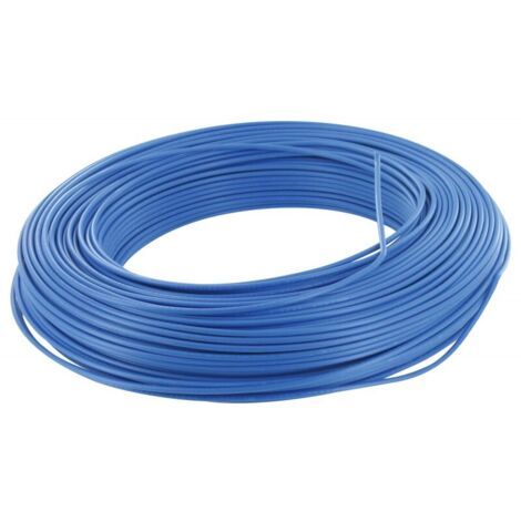 Nexans – Fil électrique H07V-U 1,5mm bleu – Longueur 100m – Cuivre monofilaire – Isolation PVC pour circuits domestiques