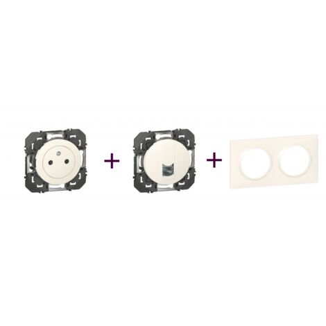 Legrand Pack Dooxie RJ45 + 2P+T + Plaque 2P