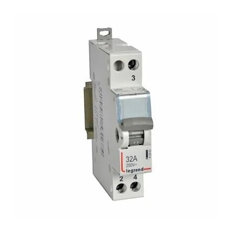 Interrupteur-inverseur modulaire va-et-vient à point milieu 250V 1 module LEGRAND 412902