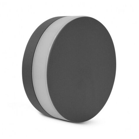 Applique Murale LED Rond Anthracite 10W 3000°K IP54 (1/5)