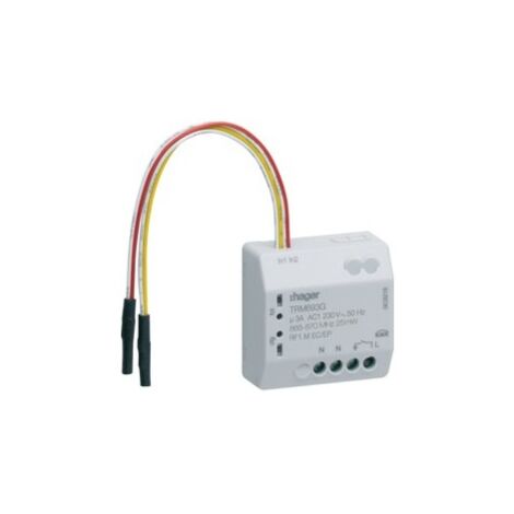 Hager – Module émetteur/récepteur radio KNX 230V AC – 2 entrées binaires, 1 sortie binaire – Contrôle sans fil KNX RF – Pour domotique moderne (1/4)
