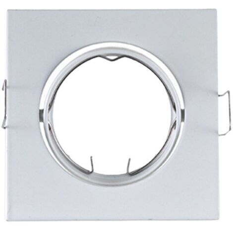 Support de spot Carré Orientable Blanc 84x84mm Miidex Lighting® blanc