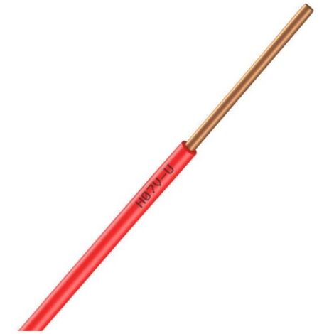Nexans – Fil électrique 1,5mm rouge 100m – Cuivre monofilaire – Isolation PVC – Pour installations électriques